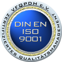Wir praktizieren Qualitätsmanagement und sind nach ISO 9001 zertifiziert